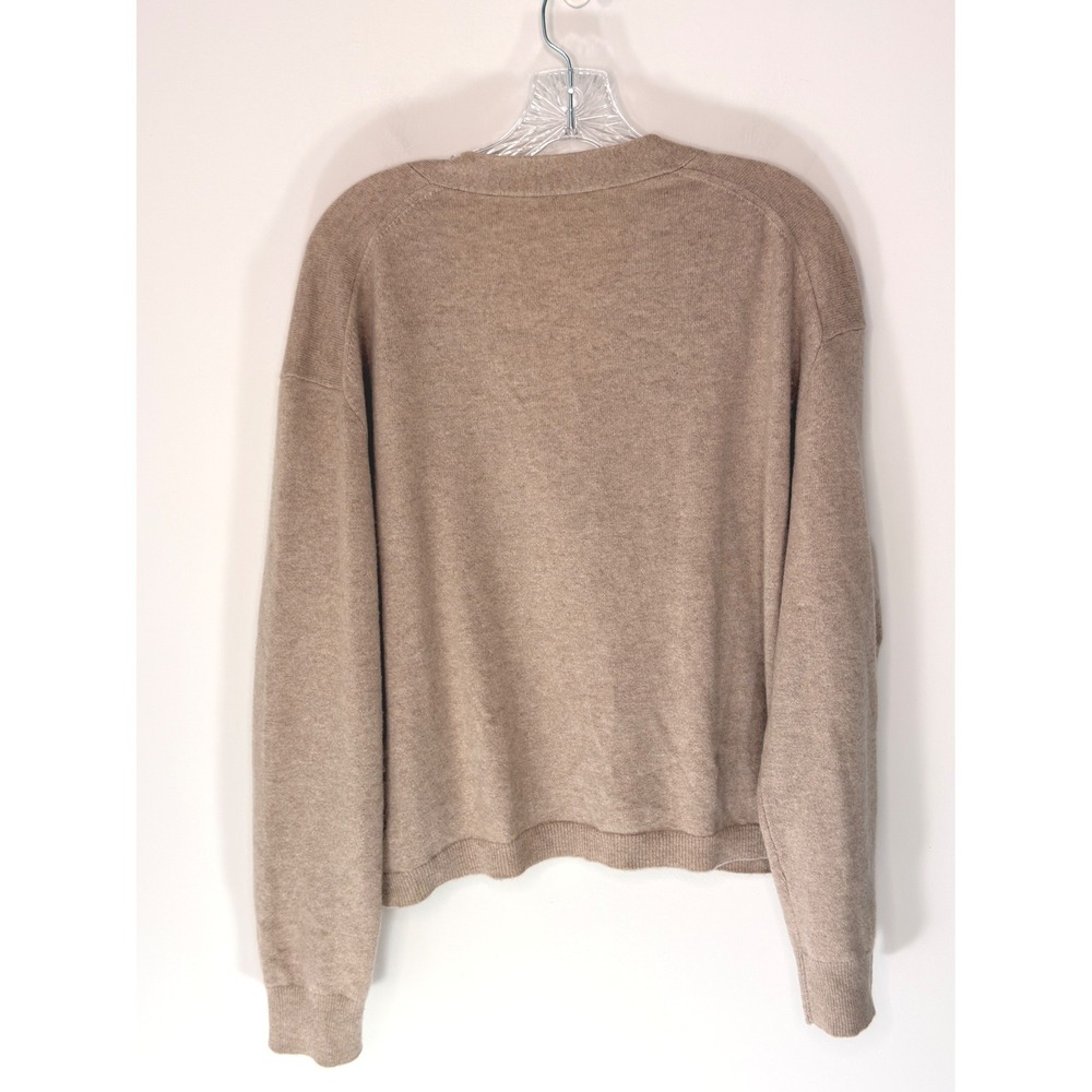 J.Crew Cashmere Patch Pocket cardigan Sweater Women's Tan Preppy Academia XL - Picture 11 of 15